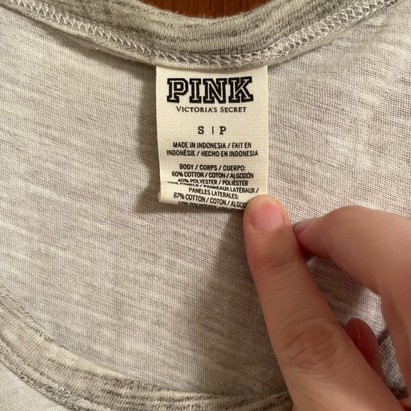 Women’s PINK racer back gym tank top - Picture 3 of 4